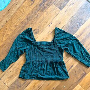 Old Navy Forest Green Empire Waist Top - LP
